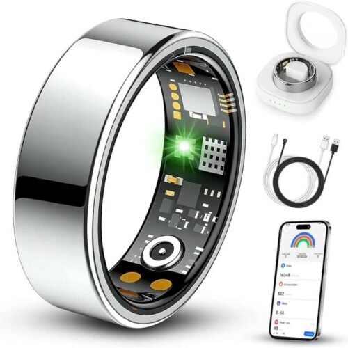 Benio Smart Ring,Smart Health Ring for Women Men Fitness Tracker with Heart Rate,Blood Oxygen,Sleep Monitoring,Step Counting,No Subscription
