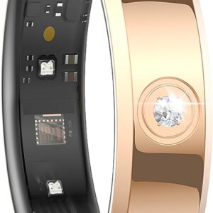 findtime Smart Ring Ultra Narrow Fitness Rings Heart Rate Monitor Sleep Tracker Blood Oxygen Health Tracker Step Counter Calorie Pedometer Waterproof Remote Camera Smart Rings for Women Ladies Men
