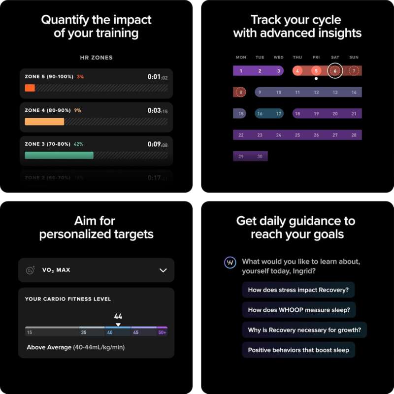 WHOOP 5.0/MG Activity Tracker - 12 Month Membership - Health and Fitness Wearable – 24/7 Activity and Sleep Tracker, Personalized Coaching, Menstrual Cycle Insights – 14+ Days Battery Life - Image 2