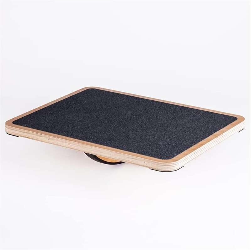 StrongTek Professional Wooden Balance Board, Rocker Board, Wood Standing Desk Accessory, Balancing Board for Under Desk, Anti Slip Roller, Core Strength, Stability, Office Wobble Boards